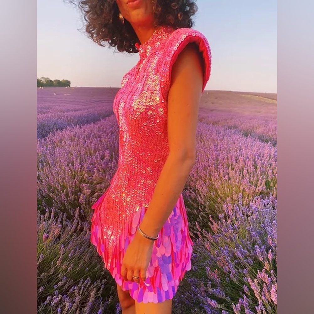 NWT Heyami Pink Disco Dress